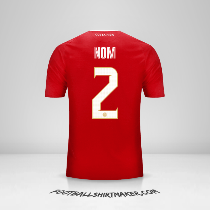 Maillot Costa Rica 2018 -  nom - 2