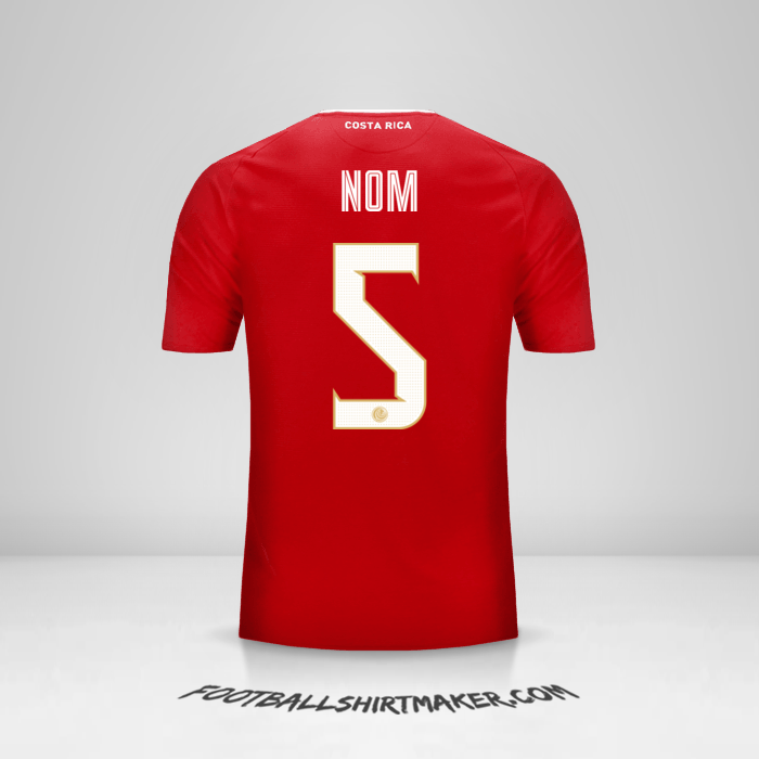 Maillot Costa Rica 2018 -  nom - 5