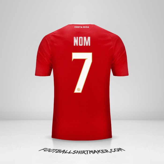 Maillot Costa Rica 2018 -  nom - 7