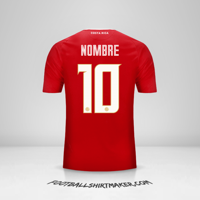 Jersey Costa Rica 2018 -  nombre - 10