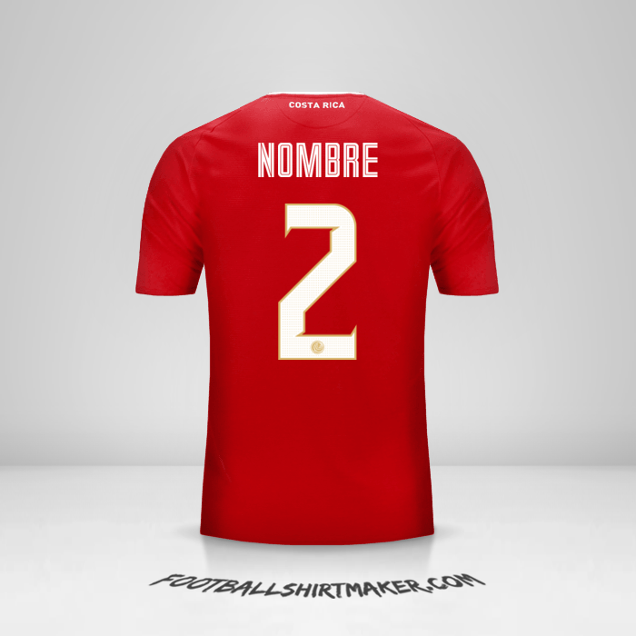 Jersey Costa Rica 2018 -  nombre - 2
