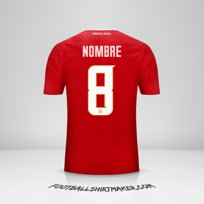 Jersey Costa Rica 2018 -  nombre - 8
