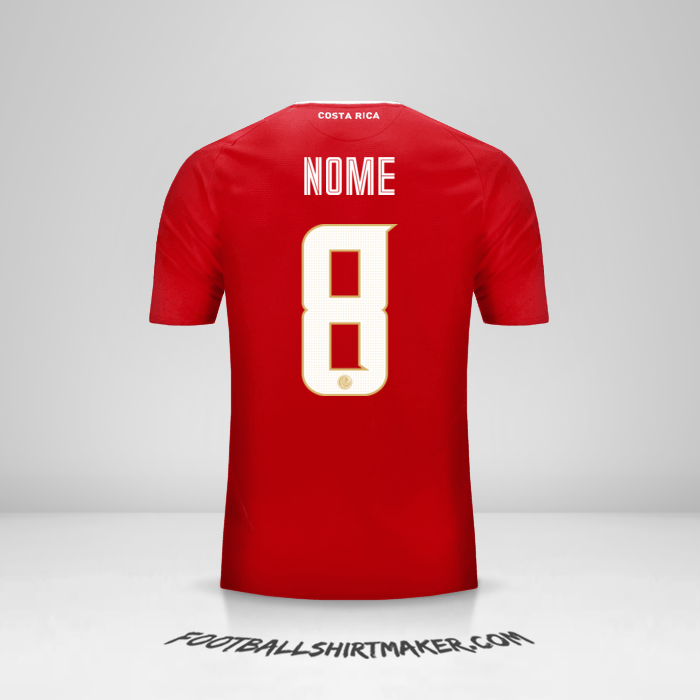 Camisola Costa Rica 2018 -  nome - 8