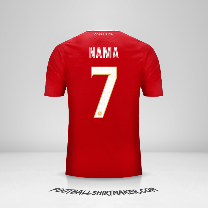 Jersey Kosta Rika 2018 -  nama - 7
