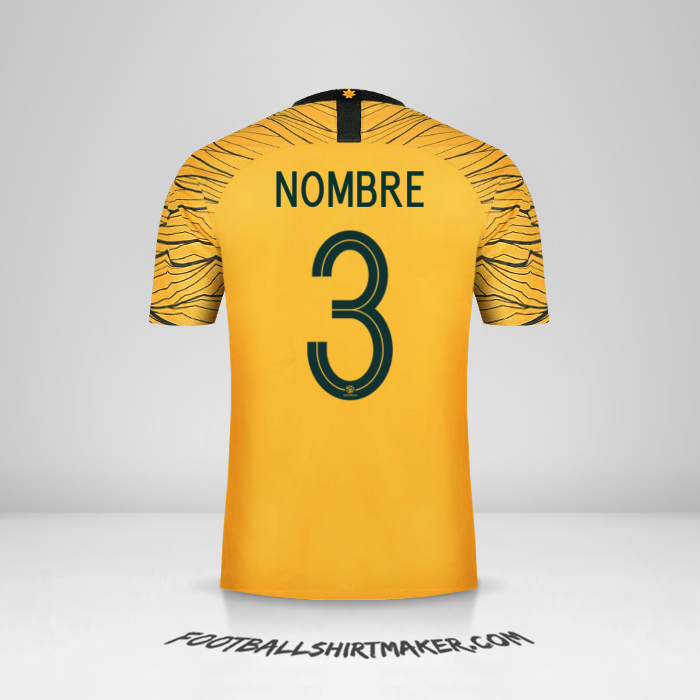 Jersey Australia 2018 -  nombre - 3