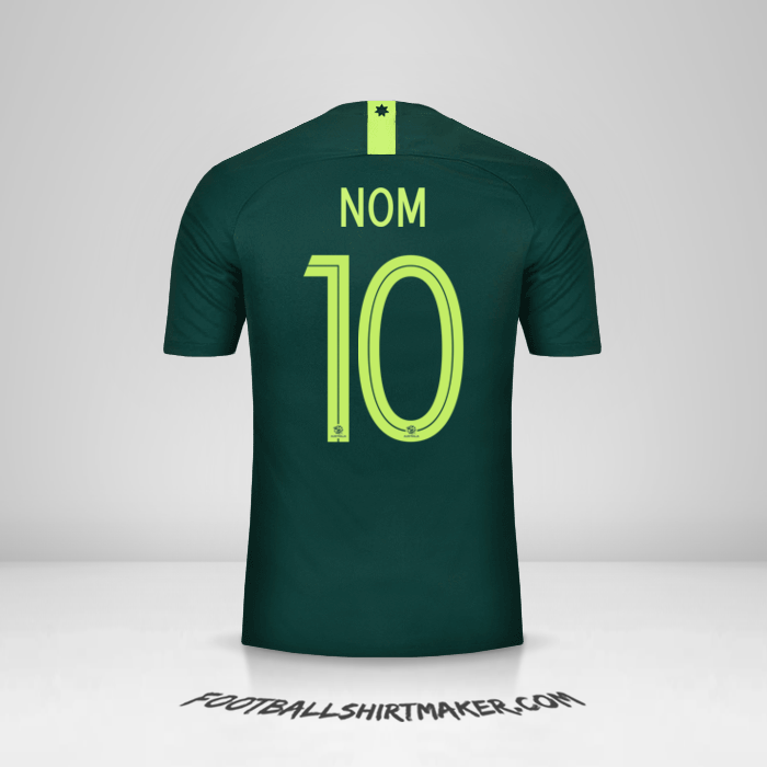 Maillot Australie 2018 Extérieur -  nom - 10