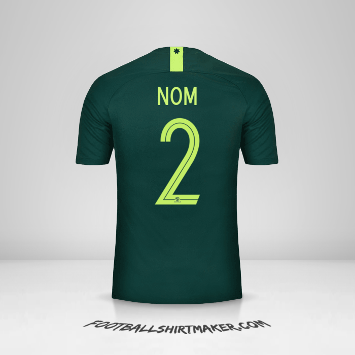 Maillot Australie 2018 Extérieur -  nom - 2