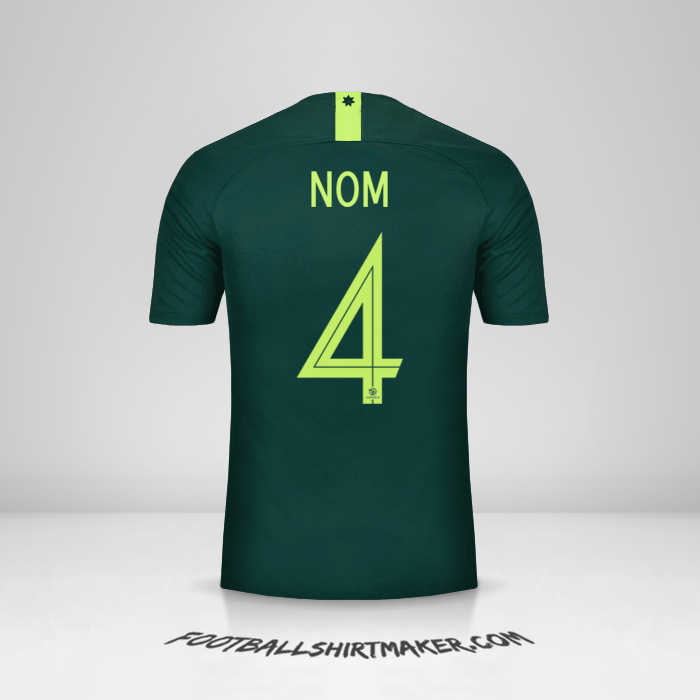Maillot Australie 2018 Extérieur -  nom - 4