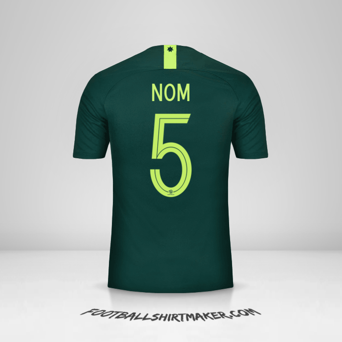 Maillot Australie 2018 Extérieur -  nom - 5