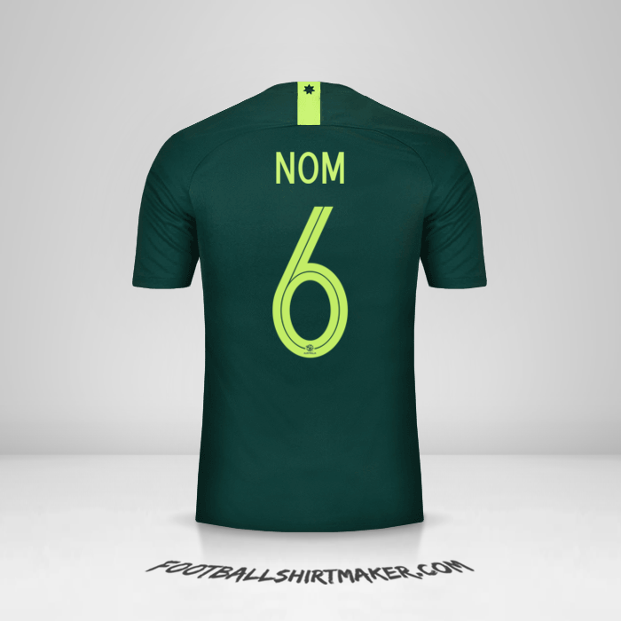 Maillot Australie 2018 Extérieur -  nom - 6