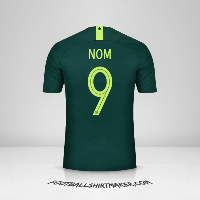 Maillot Australie 2018 Extérieur -  nom - 9