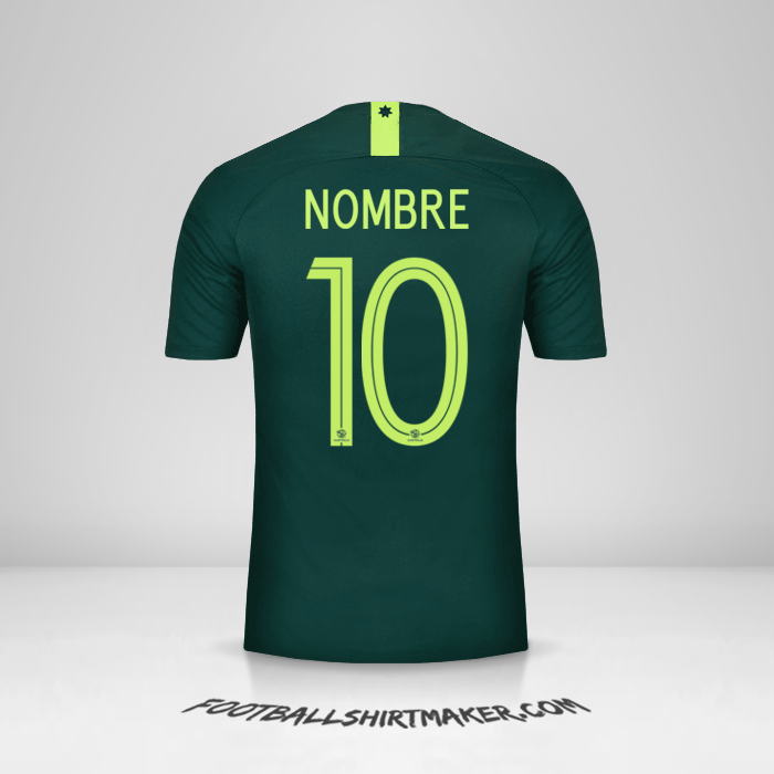 Camiseta Australia 2018 Visita -  nombre - 10