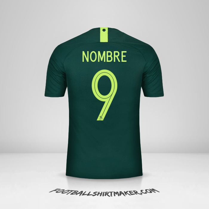 Camiseta Australia 2018 Visita -  nombre - 9