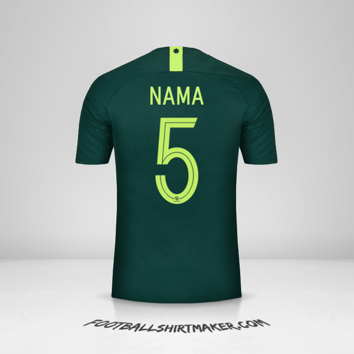 Jersey Australia 2018 Alternatif -  nama - 5
