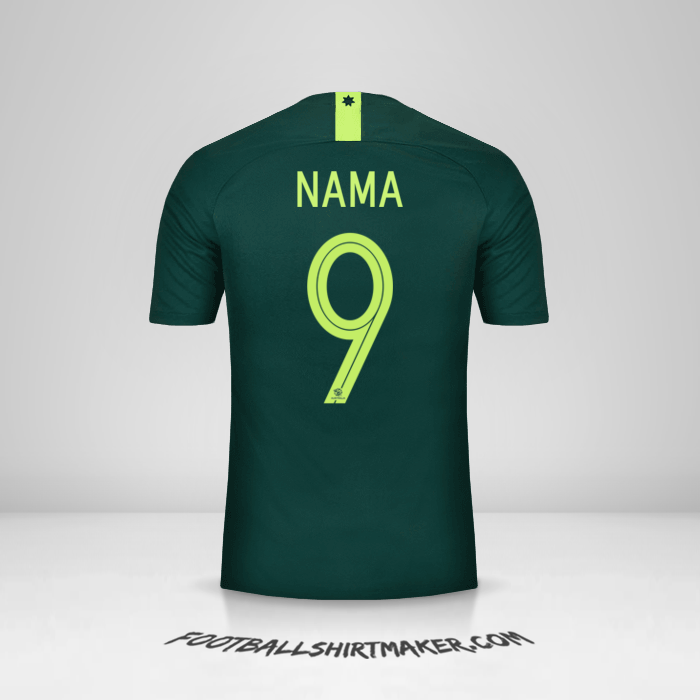 Jersey Australia 2018 Alternatif -  nama - 9