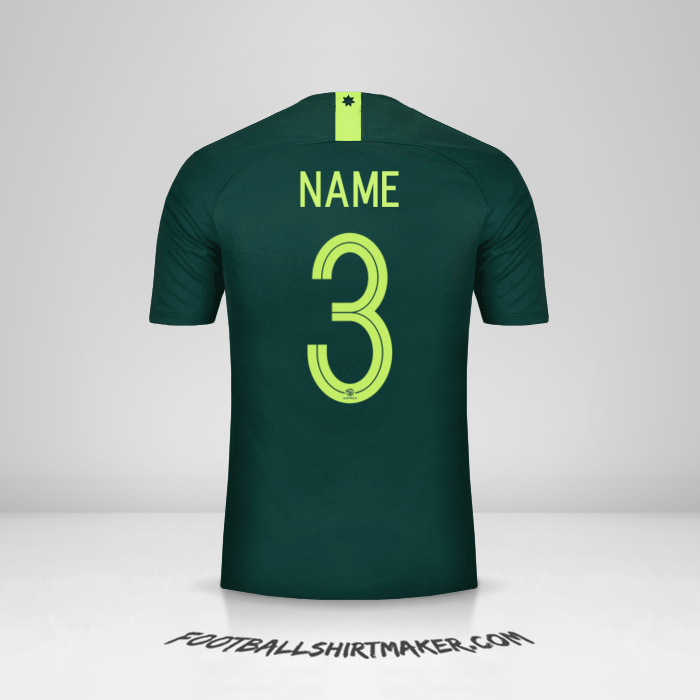 Shirt Australia 2018 Away -  name - 3