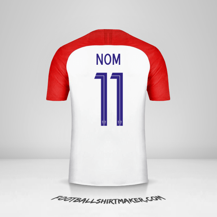 Maillot Croatie 2018 -  nom - 11