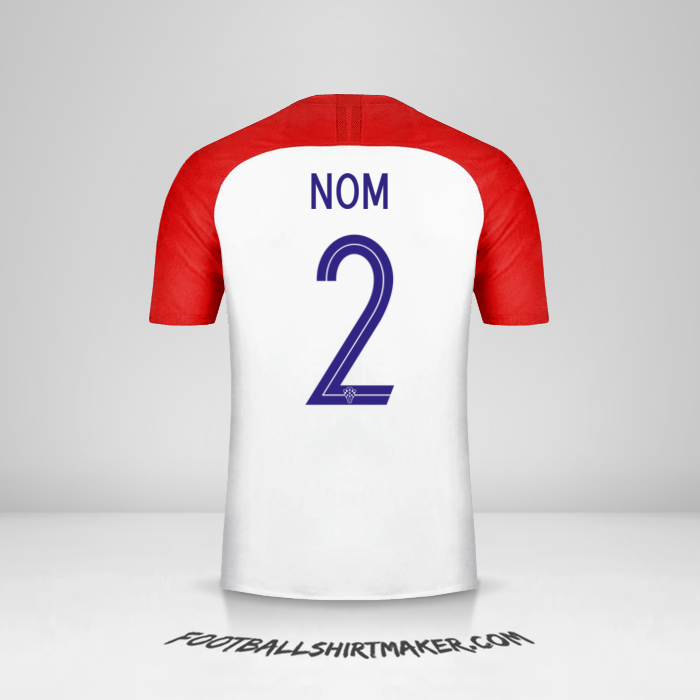 Maillot Croatie 2018 -  nom - 2