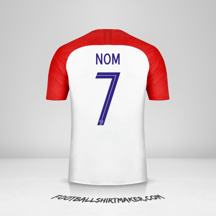 Maillot Croatie 2018 -  nom - 7