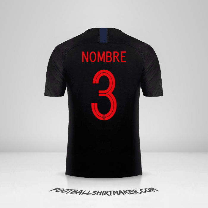 Camiseta Croacia 2018 Visita -  nombre - 3