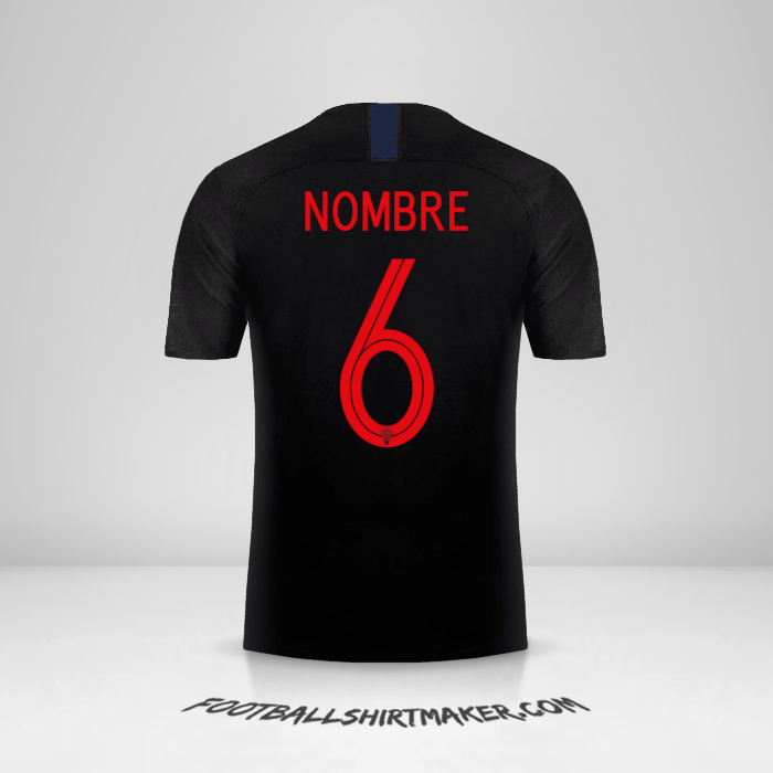 Camiseta Croacia 2018 Visita -  nombre - 6
