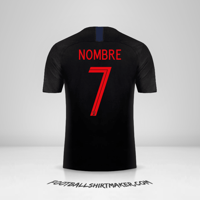Camiseta Croacia 2018 Visita -  nombre - 7