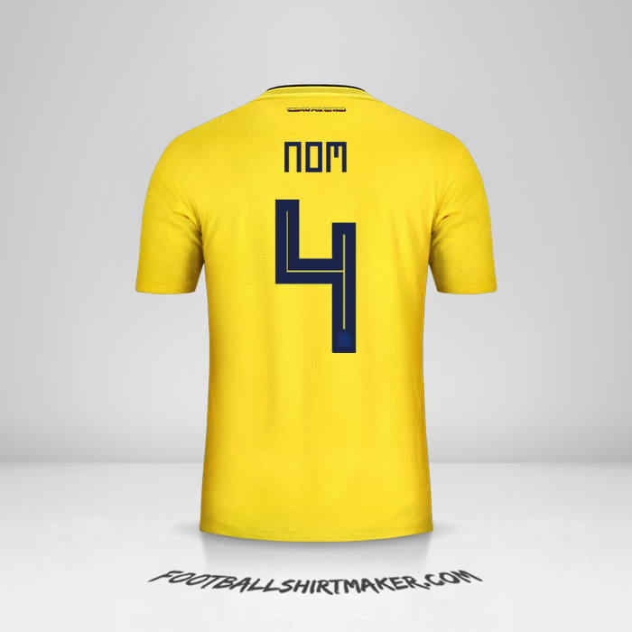 Maillot Colombie 2018 -  nom - 4