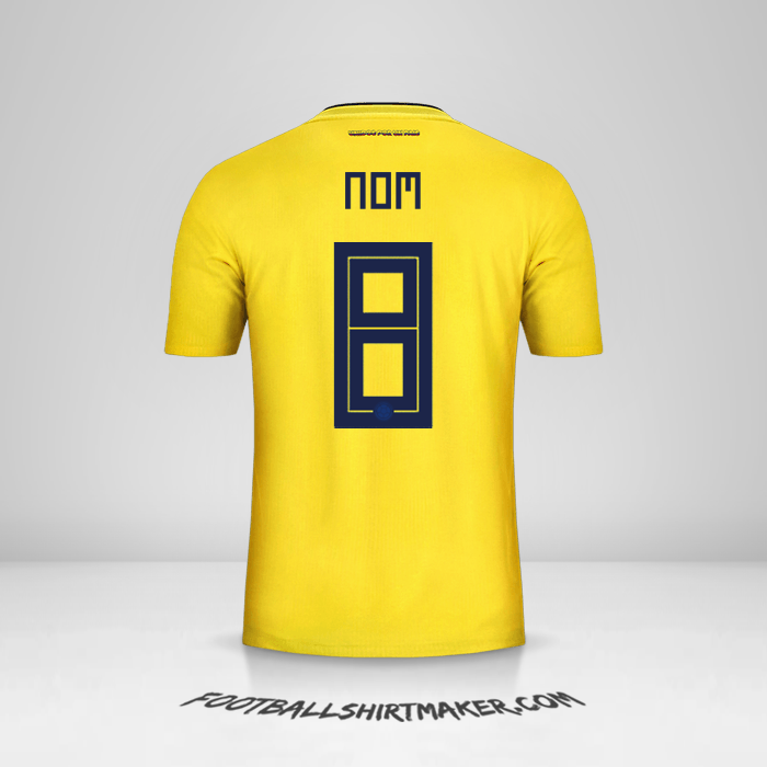 Maillot Colombie 2018 -  nom - 8