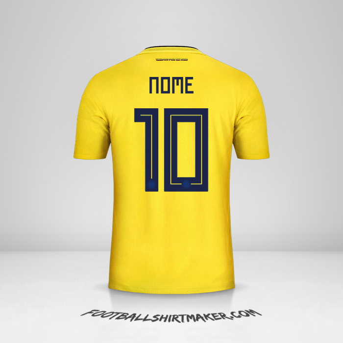 Camisa Colômbia 2018 -  nome - 10