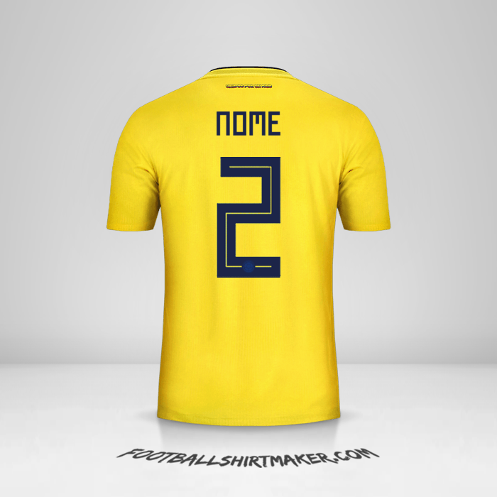 Camisa Colômbia 2018 -  nome - 2