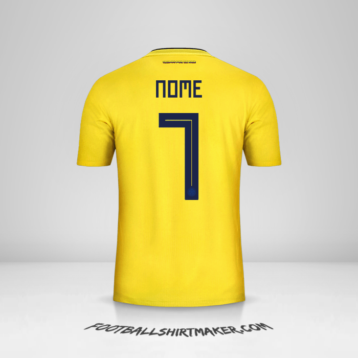 Camisola Colômbia 2018 -  nome - 7