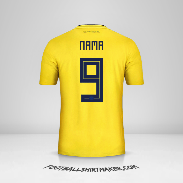 Jersey Kolombia 2018 -  nama - 9