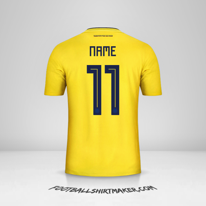 Shirt Colombia 2018 -  name - 11