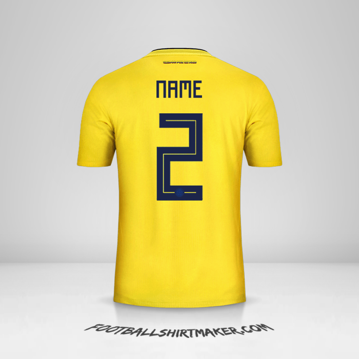 Shirt Colombia 2018 -  name - 2