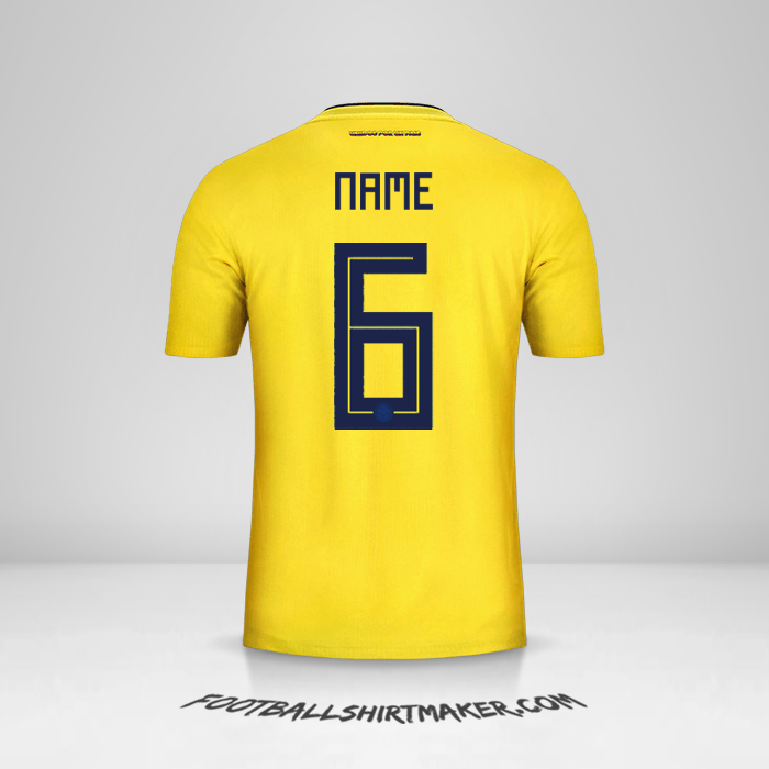Shirt Colombia 2018 -  name - 6