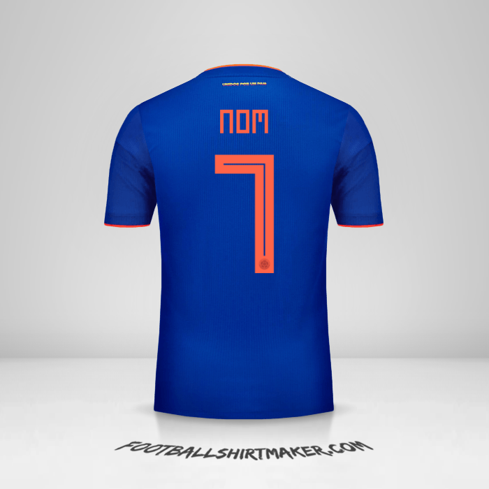 Maillot Colombie 2018 Extérieur -  nom - 7
