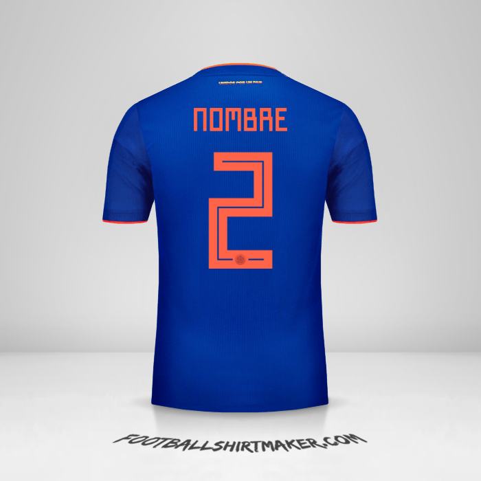 Jersey Colombia 2018 Visita -  nombre - 2