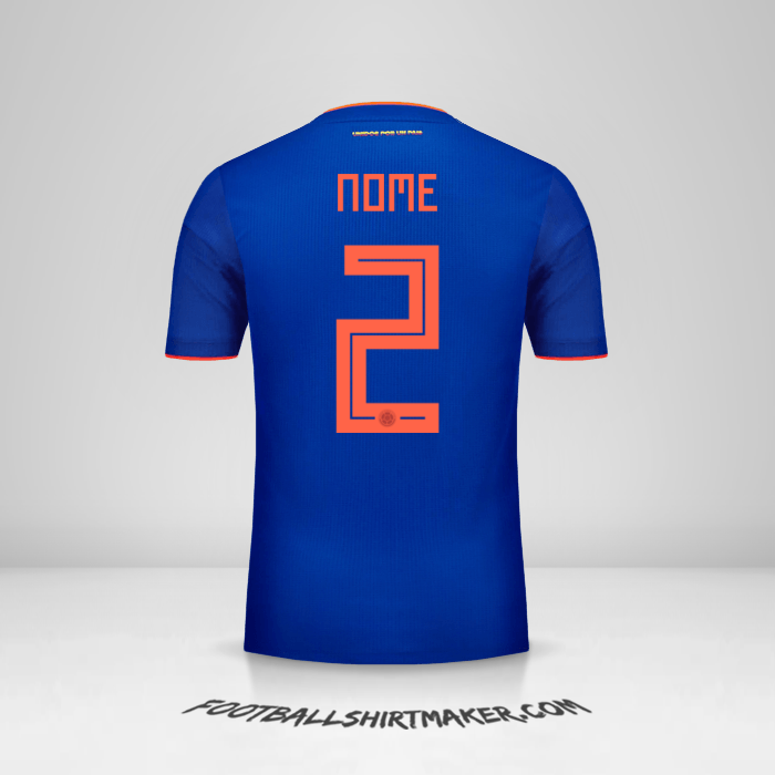 Maglia Colombia 2018 Seconda -  nome - 2
