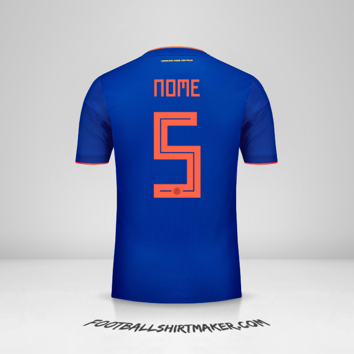 Maglia Colombia 2018 Seconda -  nome - 5