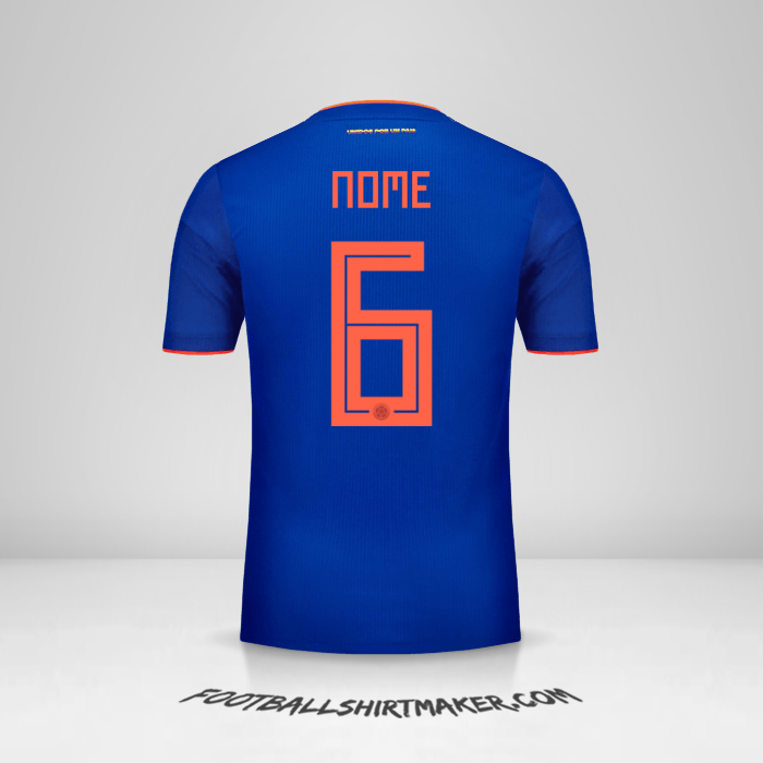 Camisola Colômbia 2018 Alternativa -  nome - 6