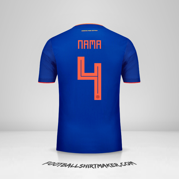 Jersey Kolombia 2018 Alternatif -  nama - 4