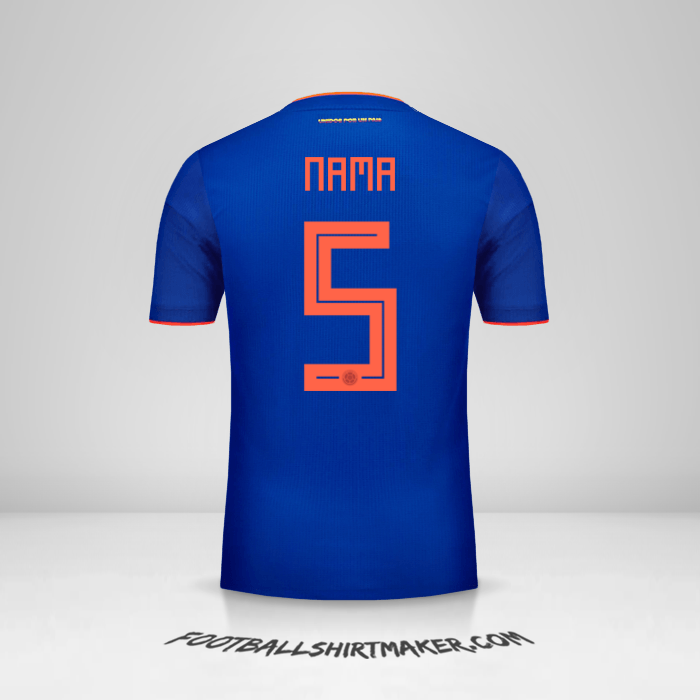 Jersey Kolombia 2018 Alternatif -  nama - 5