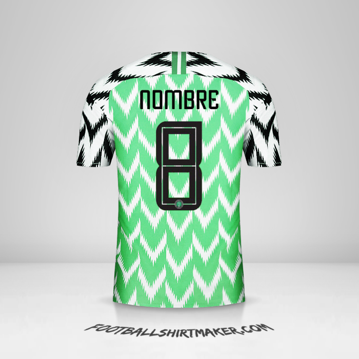 Jersey Nigeria 2018 -  nombre - 8