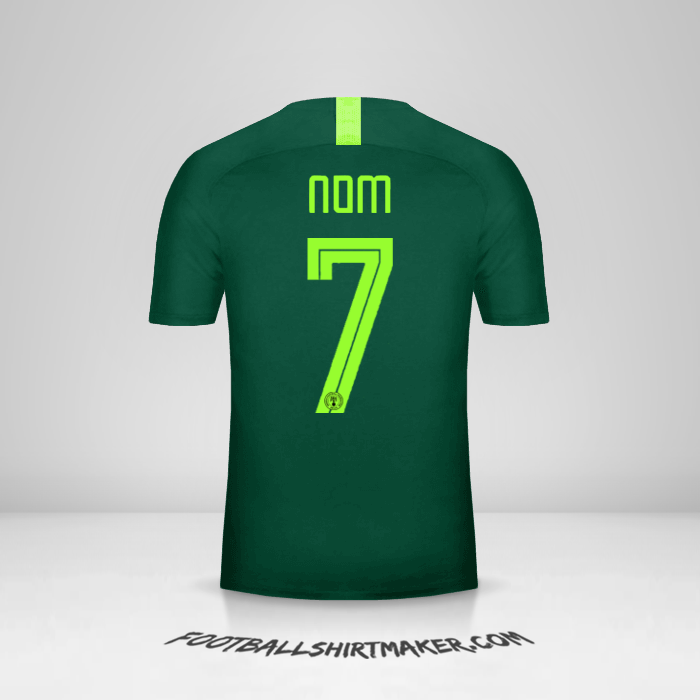 Maillot Nigéria 2018 Extérieur -  nom - 7