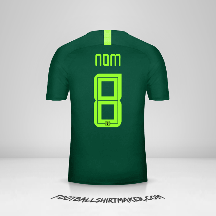 Maillot Nigéria 2018 Extérieur -  nom - 8