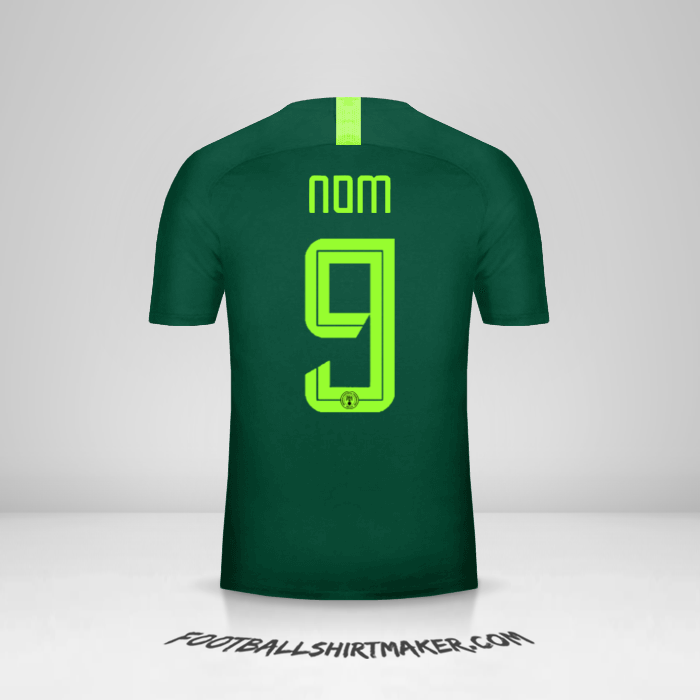Maillot Nigéria 2018 Extérieur -  nom - 9