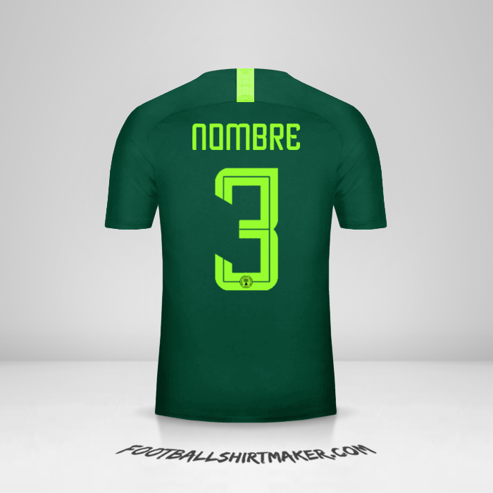 Camiseta Nigeria 2018 Visita -  nombre - 3