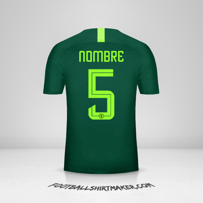 Jersey Nigeria 2018 Visita -  nombre - 5