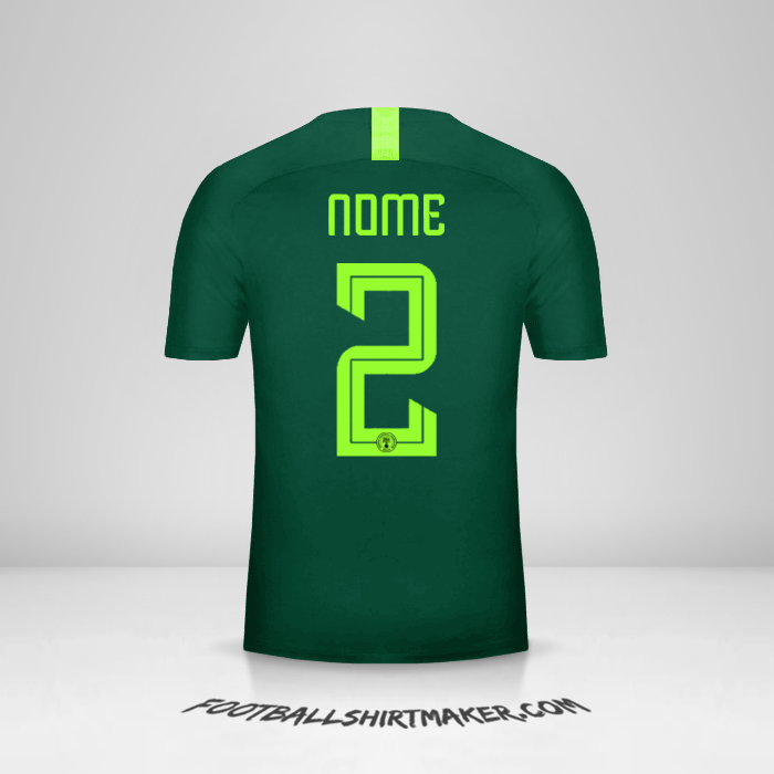 Camisa Nigéria 2018 Alternativa -  nome - 2