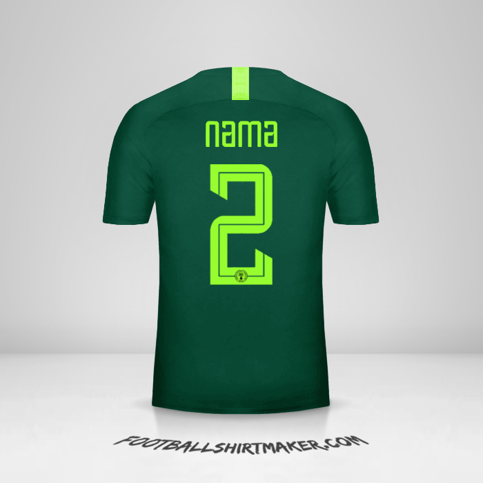 Jersey Nigeria 2018 Alternatif -  nama - 2